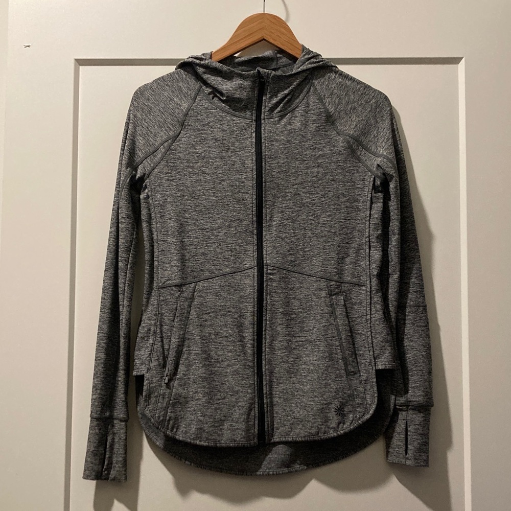 Athleta Heather Gray Zip-Up Jacket